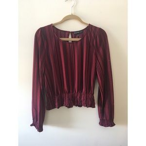 Burgundy Cropped Blouse